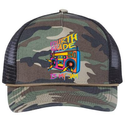 Fourth Grade Teacher Retro Retro Rope Trucker Hat Cap