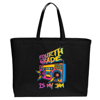 Fourth Grade Teacher Retro Cotton Canvas Jumbo Tote