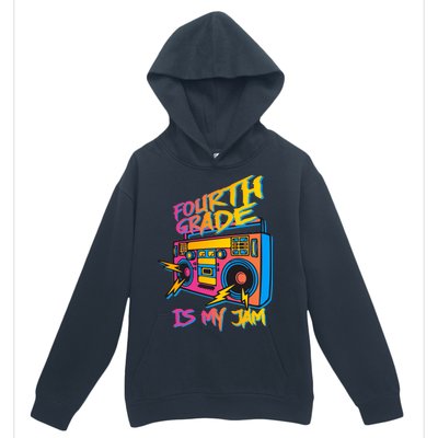 Fourth Grade Teacher Retro Urban Pullover Hoodie