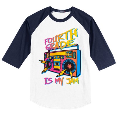 Fourth Grade Teacher Retro Baseball Sleeve Shirt