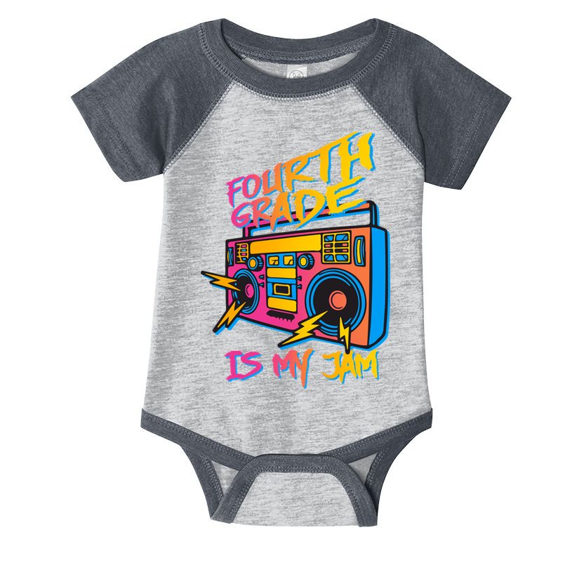 Fourth Grade Teacher Retro Infant Baby Jersey Bodysuit