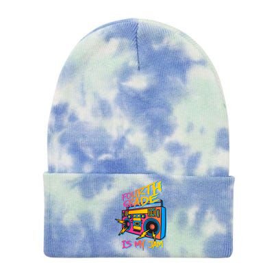 Fourth Grade Teacher Retro Tie Dye 12in Knit Beanie