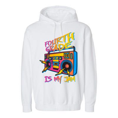 Fourth Grade Teacher Retro Garment-Dyed Fleece Hoodie