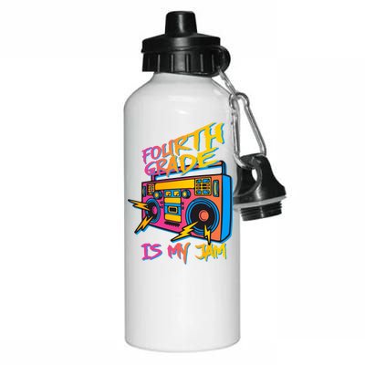 Fourth Grade Teacher Retro Aluminum Water Bottle