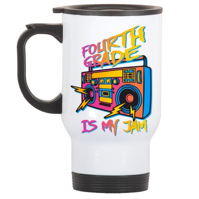 Fourth Grade Teacher Retro Stainless Steel Travel Mug