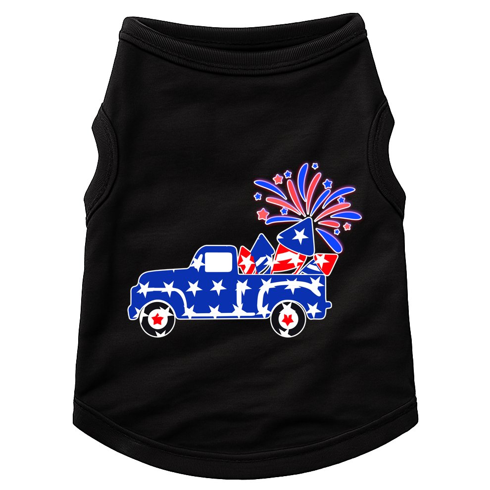 Fourth of July Fireworks Pickup Truck Doggie Tank