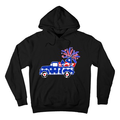 Fourth of July Fireworks Pickup Truck Hoodie