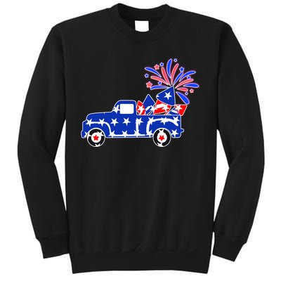 Fourth of July Fireworks Pickup Truck Sweatshirt