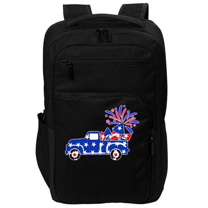 Fourth of July Fireworks Pickup Truck Impact Tech Backpack