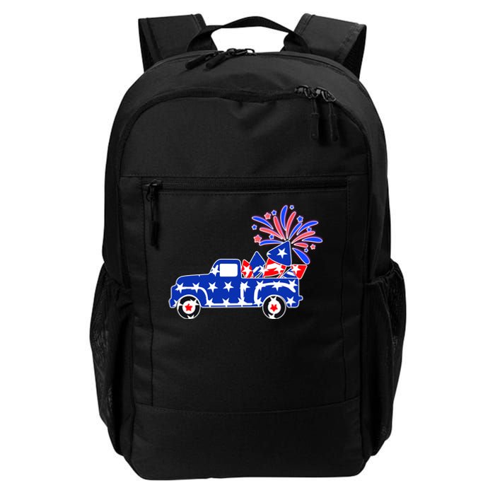 Fourth of July Fireworks Pickup Truck Daily Commute Backpack