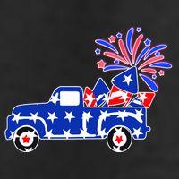 Fourth of July Fireworks Pickup Truck 11oz C Handle Ceramic Mug