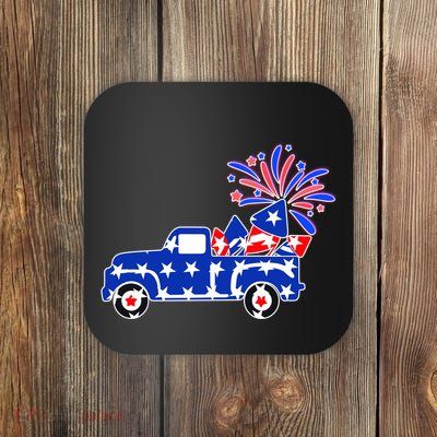 Fourth of July Fireworks Pickup Truck Coaster