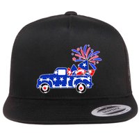 Fourth of July Fireworks Pickup Truck Flatbill Hat