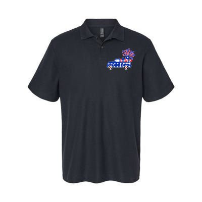 Fourth of July Fireworks Pickup Truck Softstyle Adult Sport Polo