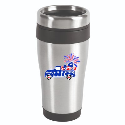 Fourth of July Fireworks Pickup Truck 16oz Travel Tumbler