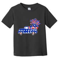 Fourth of July Fireworks Pickup Truck Toddler T-Shirt