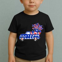 Fourth of July Fireworks Pickup Truck Toddler T-Shirt