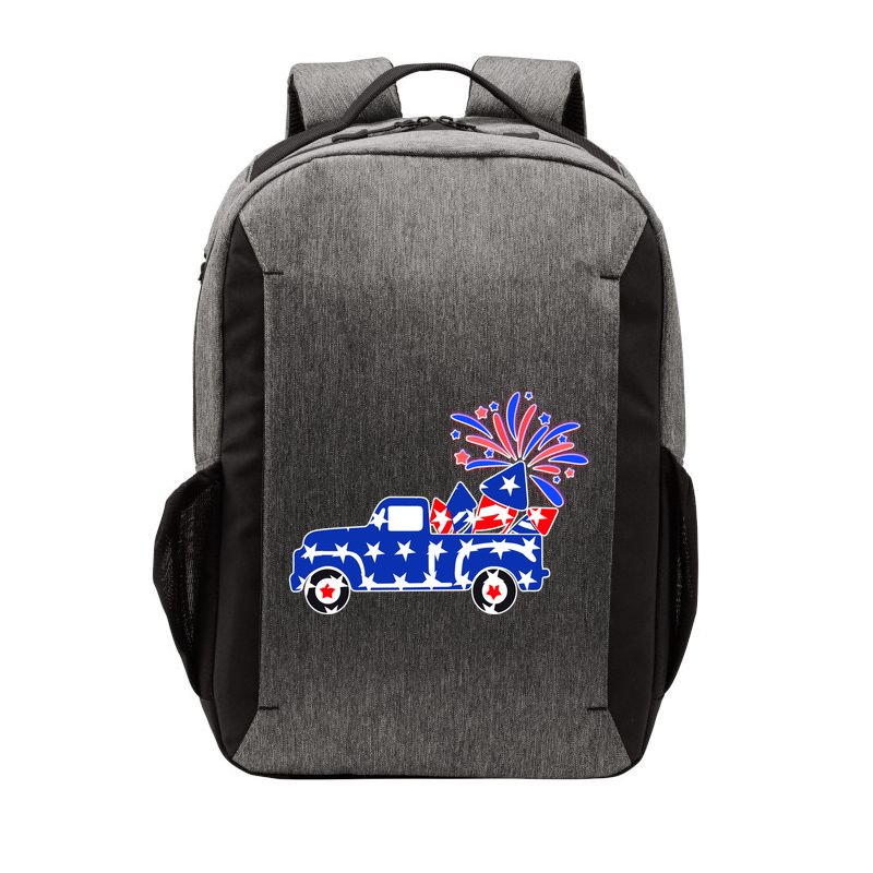 Fourth of July Fireworks Pickup Truck Vector Backpack