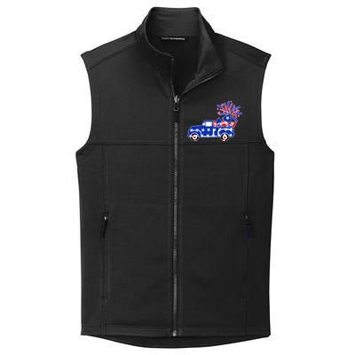 Fourth of July Fireworks Pickup Truck Collective Smooth Fleece Vest