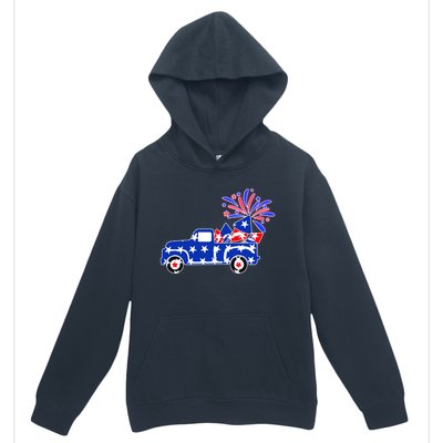 Fourth of July Fireworks Pickup Truck Urban Pullover Hoodie