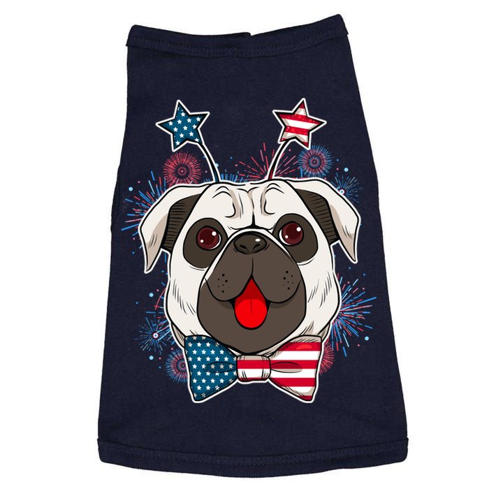 Fourth of July Fireworks Pug Dog Doggie Tank