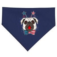 Fourth of July Fireworks Pug Dog USA-Made Doggie Bandana