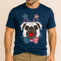 Fourth of July Fireworks Pug Dog Cooling Performance Crew T-Shirt