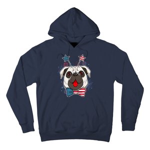 Fourth of July Fireworks Pug Dog Hoodie