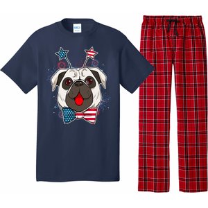 Fourth of July Fireworks Pug Dog Pajama Set