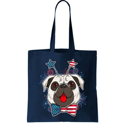 Fourth of July Fireworks Pug Dog Bag