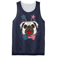 Fourth of July Fireworks Pug Dog Mesh Reversible Basketball Jersey Tank