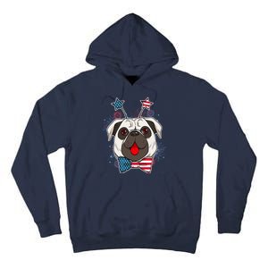 Fourth of July Fireworks Pug Dog Tall Hoodie