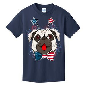 Fourth of July Fireworks Pug Dog Kids T-Shirt