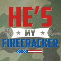 Fourth of July He's My Firecracker Matching Shirt Legacy Tie Dye Trucker Hat