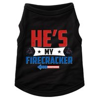 Fourth of July He's My Firecracker Matching Shirt Doggie Tank