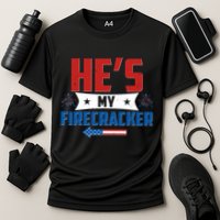 Fourth of July He's My Firecracker Matching Shirt Performance Shirt