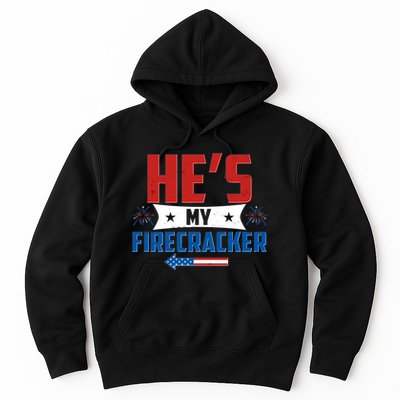 Fourth of July He's My Firecracker Matching Shirt Hoodie