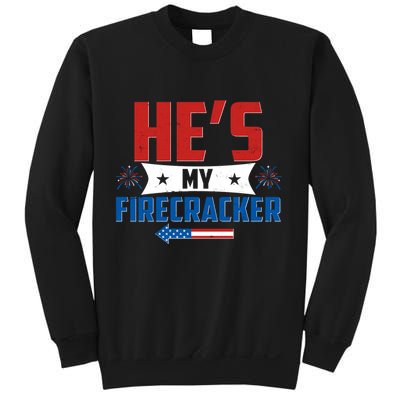 Fourth of July He's My Firecracker Matching Shirt Sweatshirt