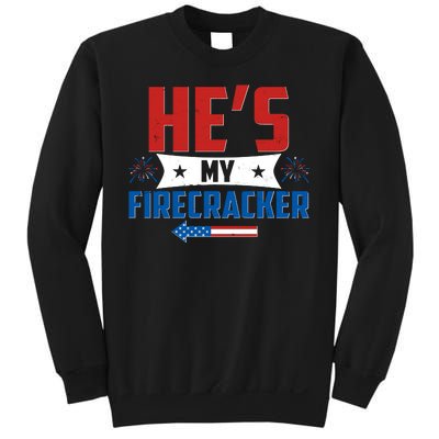 Fourth of July He's My Firecracker Matching Shirt Sweatshirt