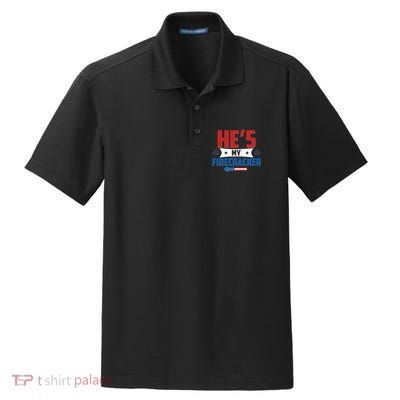 Fourth of July He's My Firecracker Matching Shirt Dry Zone Grid Polo