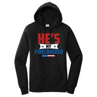 Fourth of July He's My Firecracker Matching Shirt Women's Pullover Hoodie