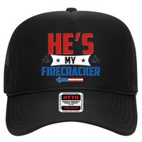Fourth of July He's My Firecracker Matching Shirt Trucker Hat