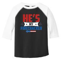Fourth of July He's My Firecracker Matching Shirt Toddler Fine Jersey T-Shirt