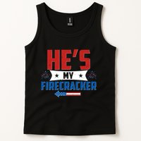 Fourth of July He's My Firecracker Matching Shirt Tank Top