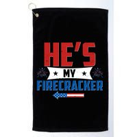 Fourth of July He's My Firecracker Matching Shirt Golf Towel