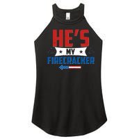 Fourth of July He's My Firecracker Matching Shirt Women's Perfect Tri Rocker Tank