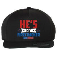 Fourth of July He's My Firecracker Matching Shirt Wool Snapback Cap