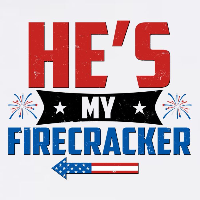 Fourth of July He's My Firecracker Matching Shirt Garment-Dyed Sweatshirt