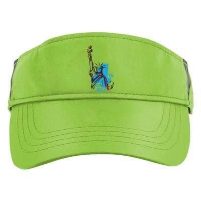 Fourth Of July Statue Of Liberty Adult Drive Performance Visor