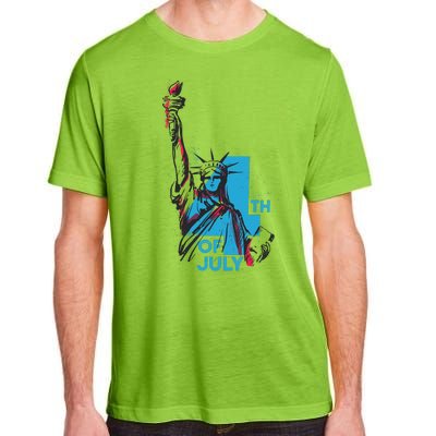 Fourth Of July Statue Of Liberty Adult ChromaSoft Performance T-Shirt